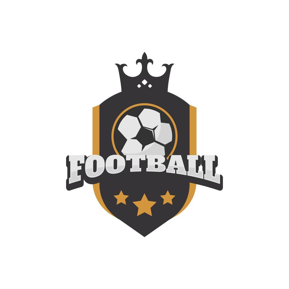 image vectorielle d'insigne de logo de club de football ou de football. créateur de modèle de logo de club de football ou de football pour vecteur d'équipe sportive