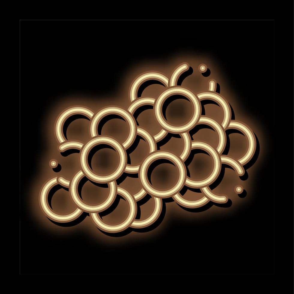 oeufs de caviar frais néon lueur icône illustration vecteur