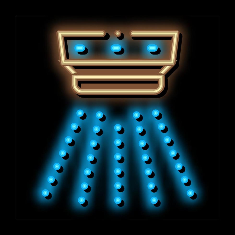 illustration de l'icône de lueur au néon du détecteur d'alarme de fumée vecteur