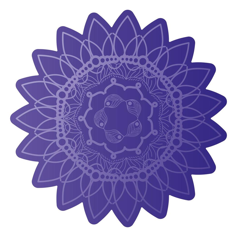 mandala de couleur violet foncé vecteur