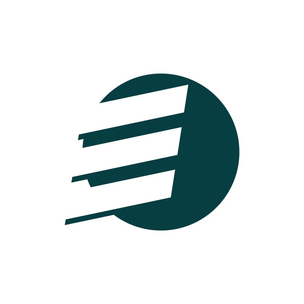 conception minimaliste initiale du logo du monogramme de la lettre e vecteur