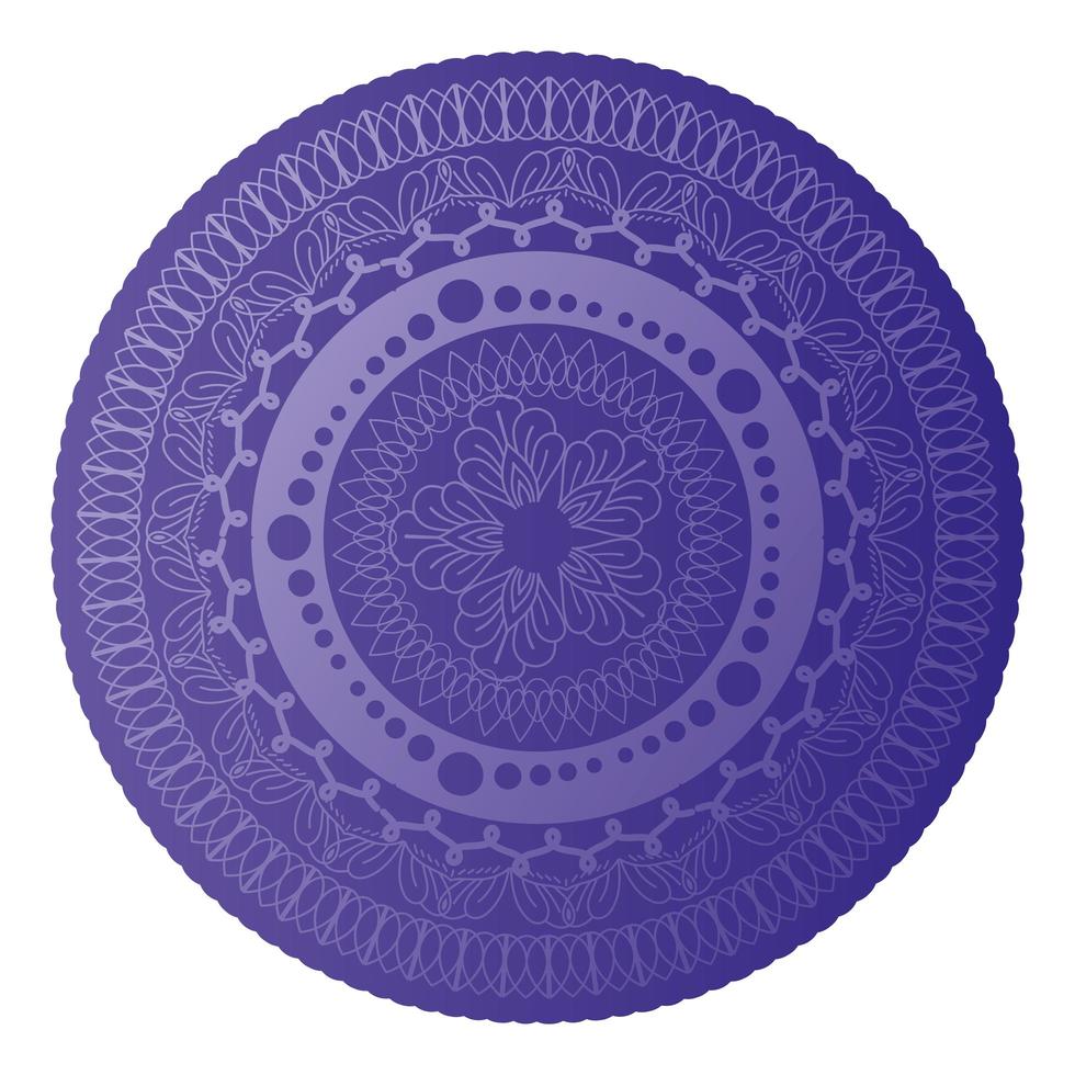 mandala de couleur violet clair vecteur