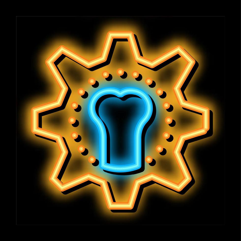 illustration d'icône de lueur au néon de restauration conjointe vecteur