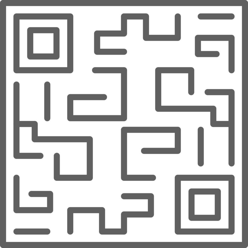 icône de démarrage fintech code qr avec style de contour noir vecteur