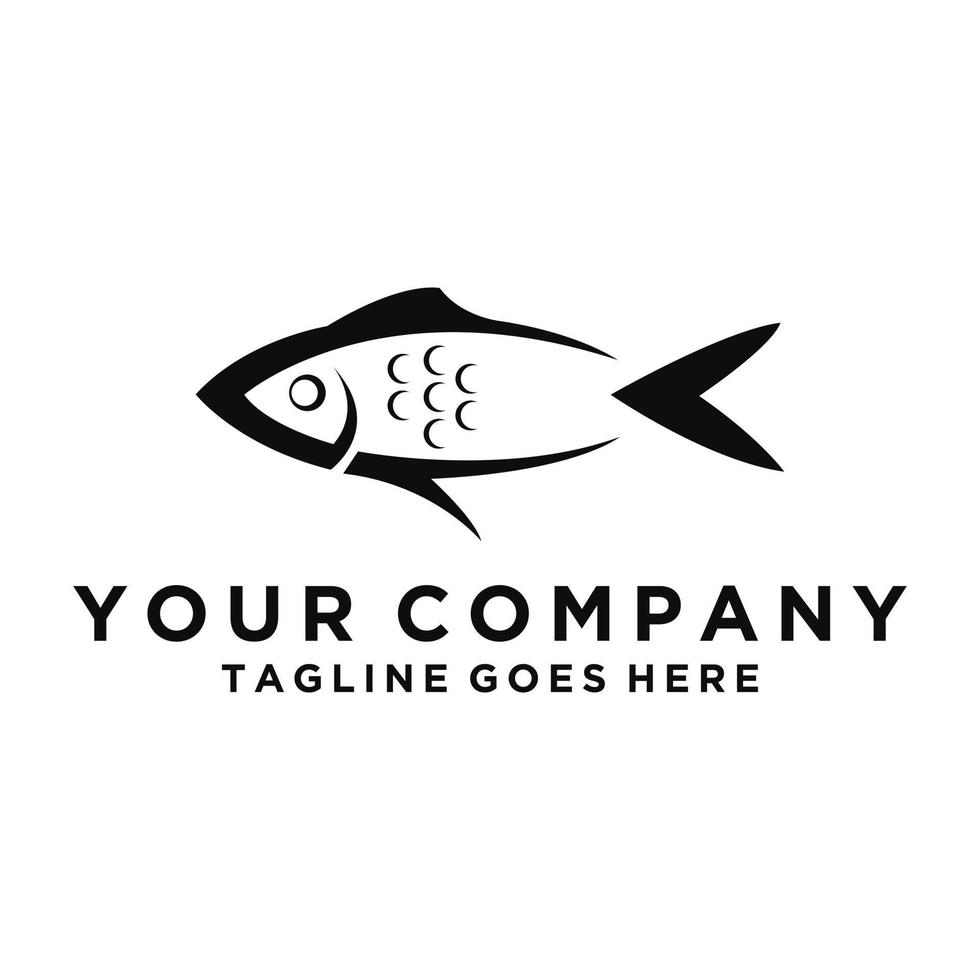 conception de logo de poisson poisson et design plat graphique vectoriel d'onde. isolé sur fond blanc.