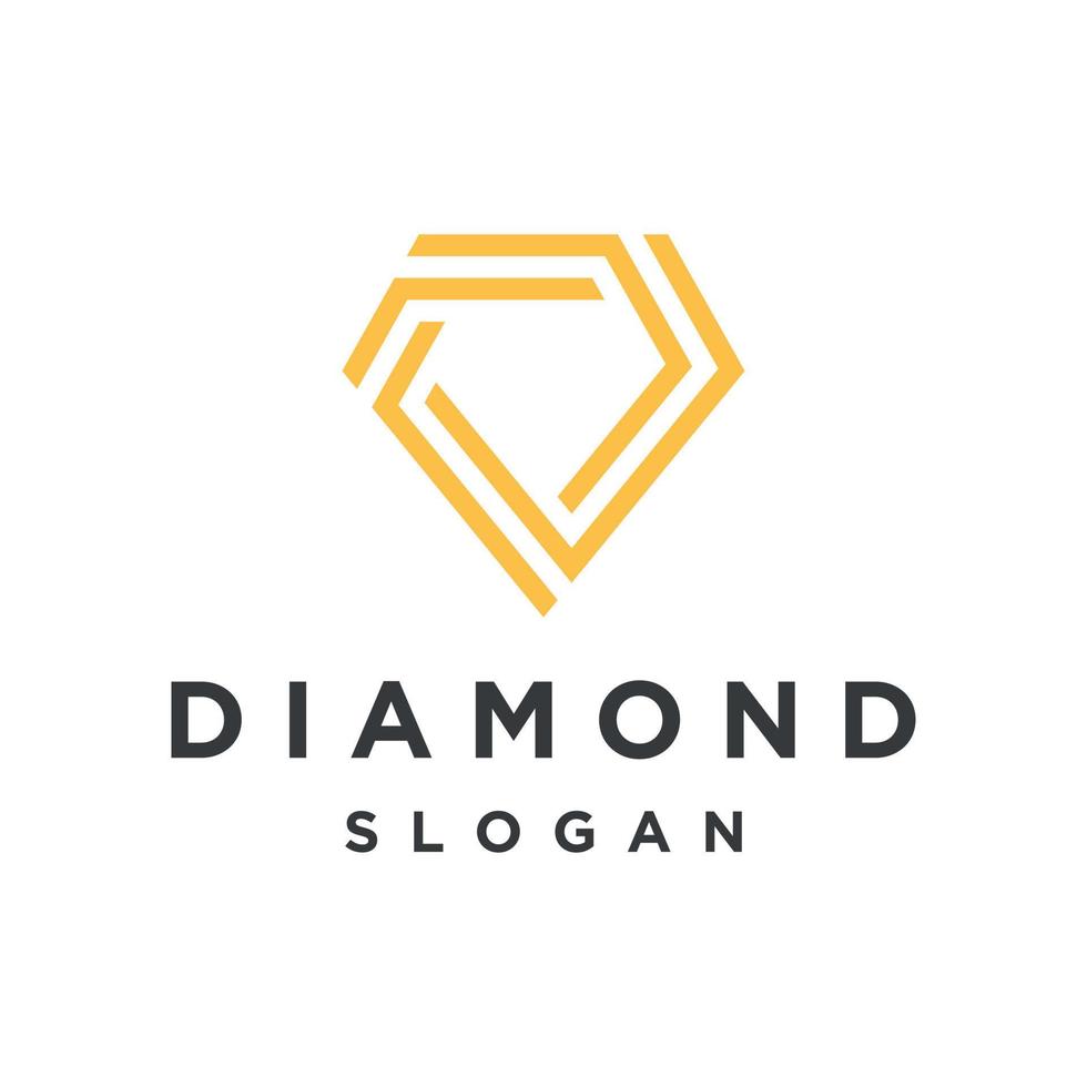 modèle de conception de logo de concept de diamant créatif vecteur