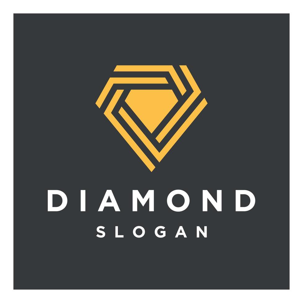 modèle de conception de logo de concept de diamant créatif vecteur