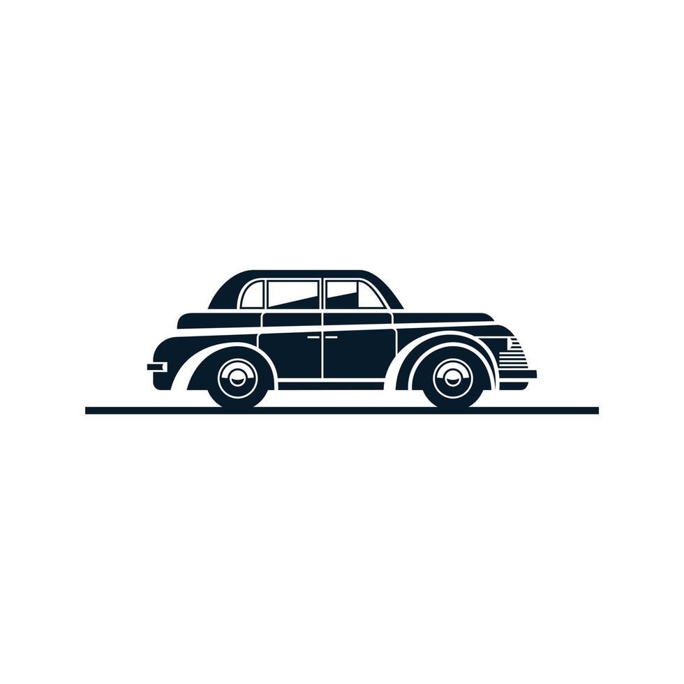 illustration de voiture classique pour logo vintage vecteur