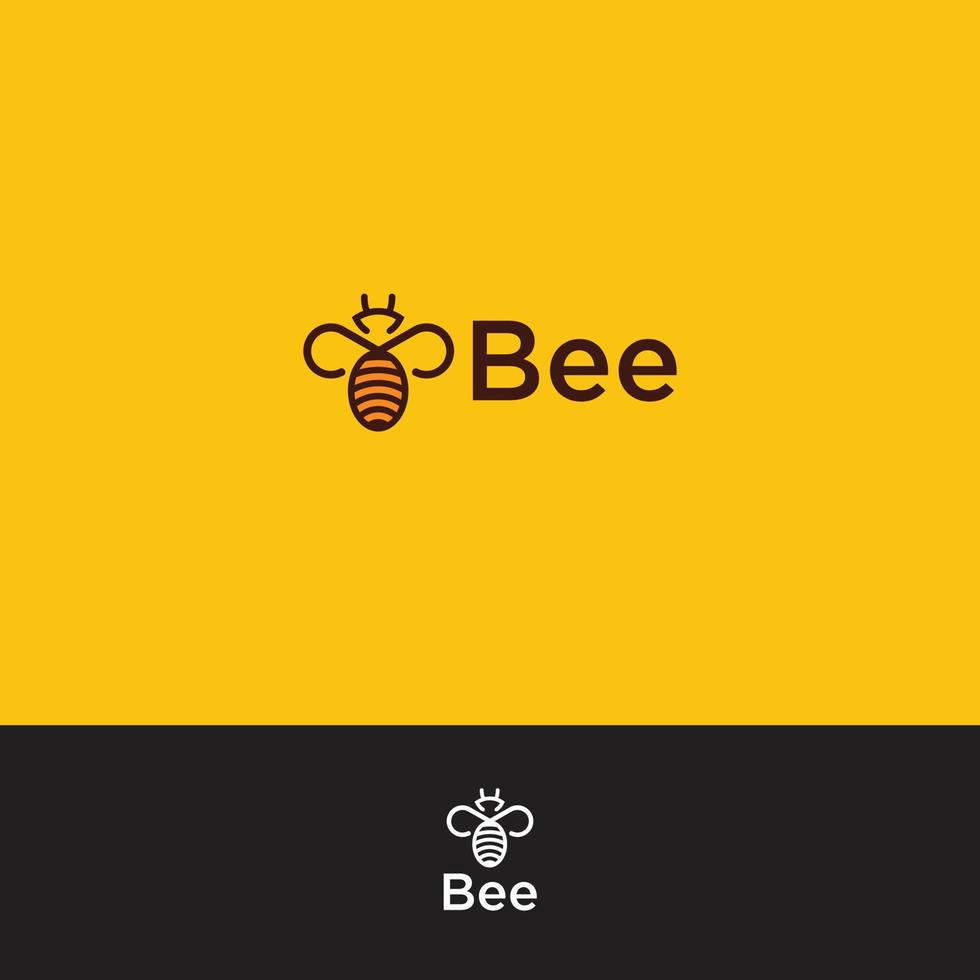 vecteur de logo animaux abeille