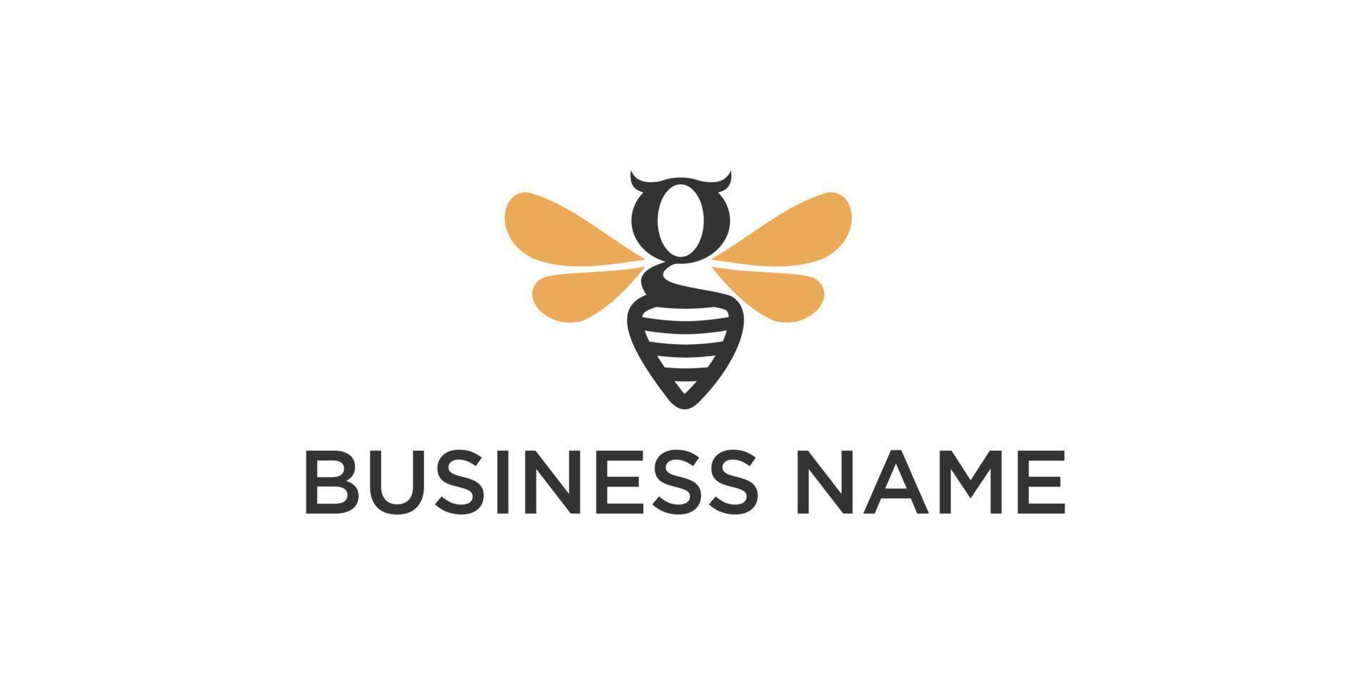 logo abeille design vecteur graphique moderne