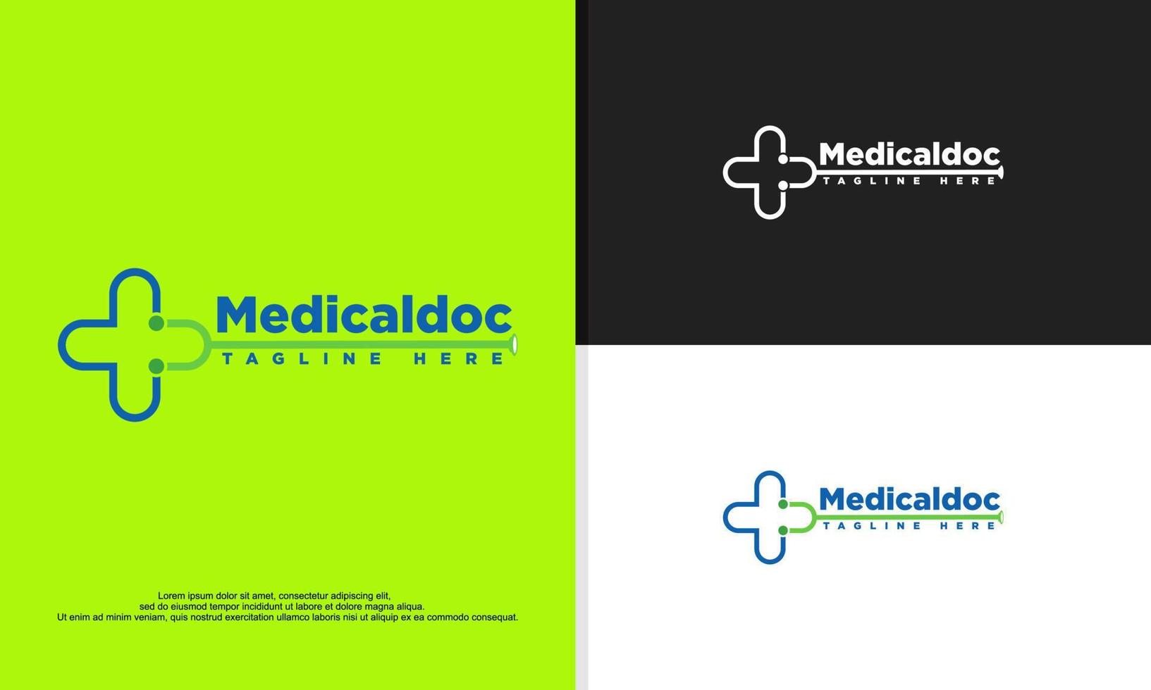 illustration de conception de logo médical simple vecteur