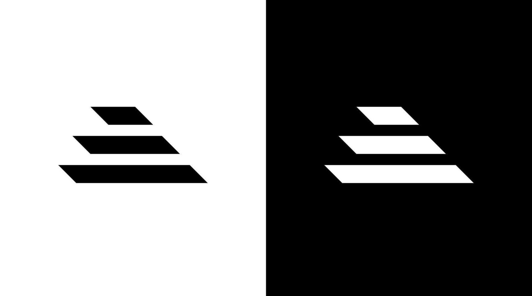 logo d'entreprise pyramide monogramme lettre initiale icône noir et blanc style d'illustration modèles modèles vecteur
