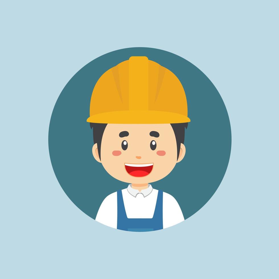 avatar d'un personnage de travailleurs de la construction vecteur