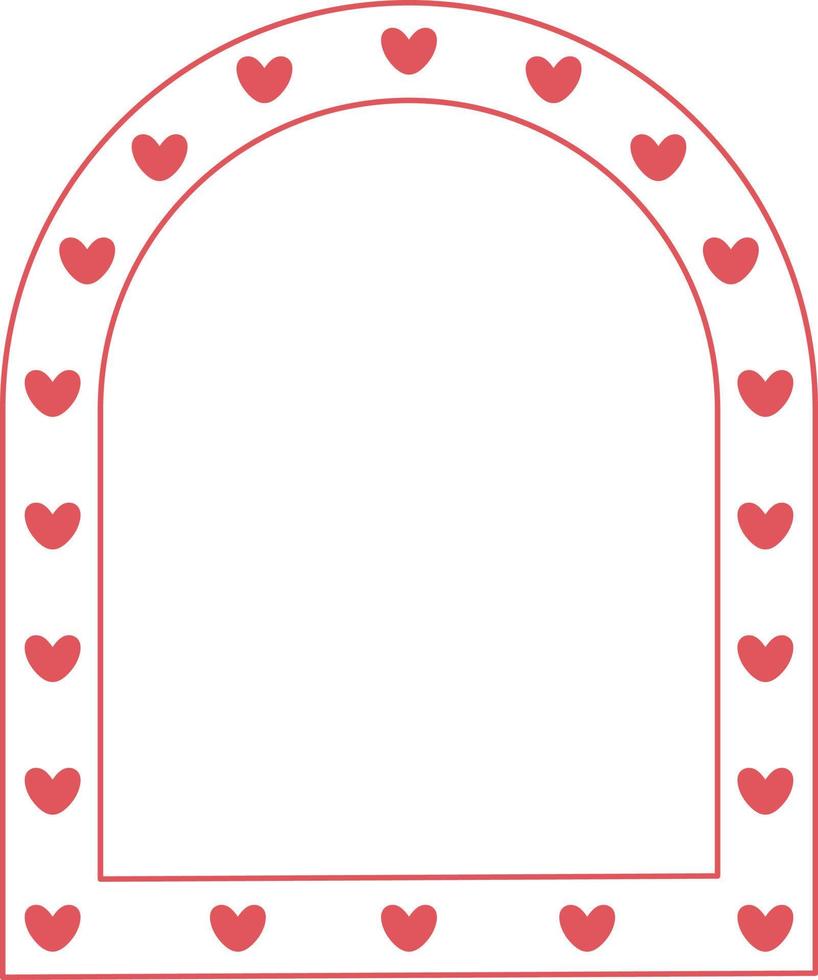 saint valentin cadre frontière coeur arc courbe forme vecteur