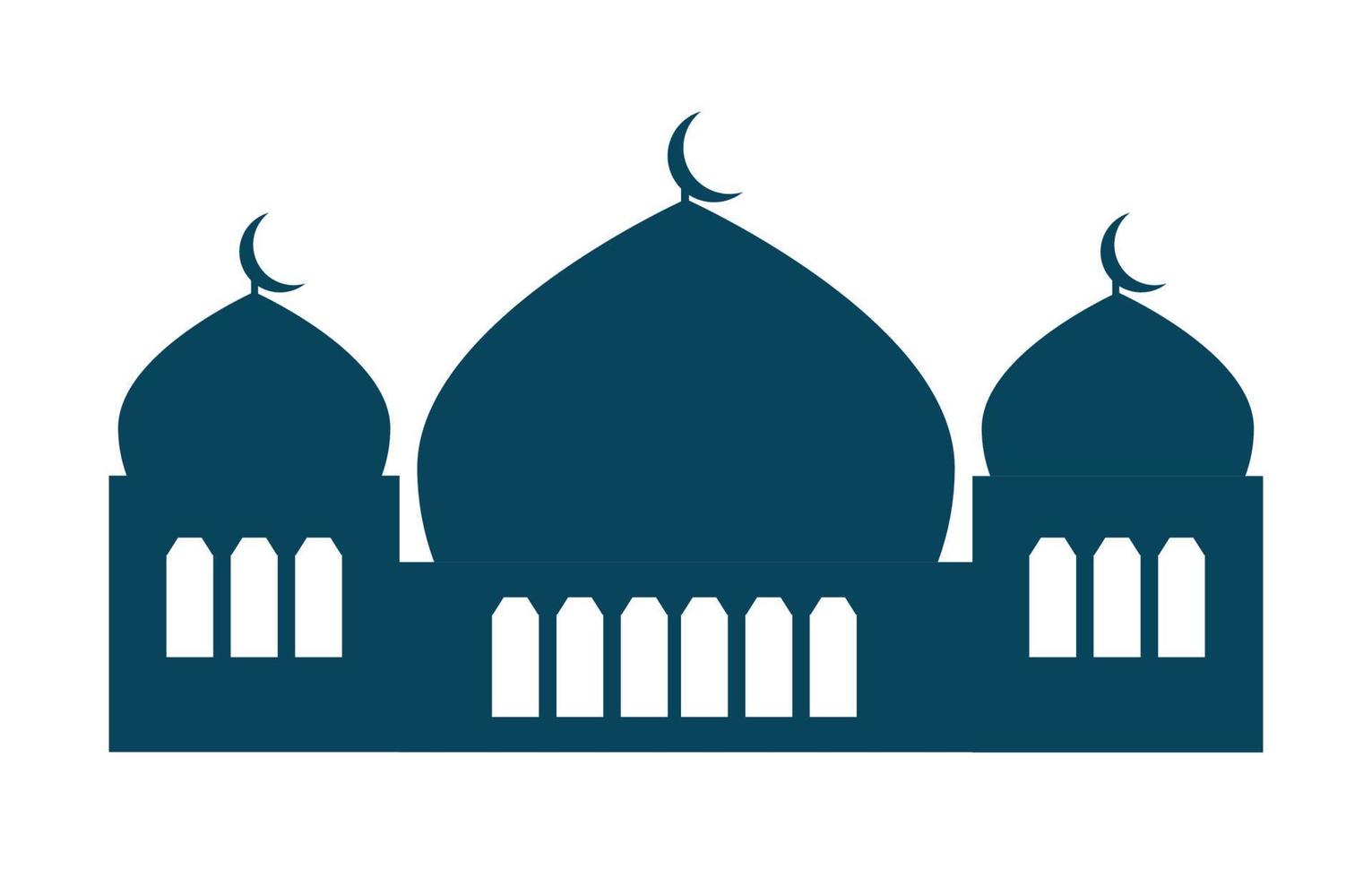 une silhouette de mosquée. mosquée islamique vecteur