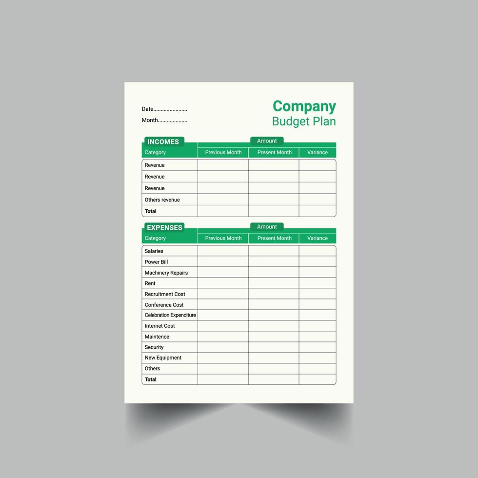 planificateur de budget d'entreprise vecteur