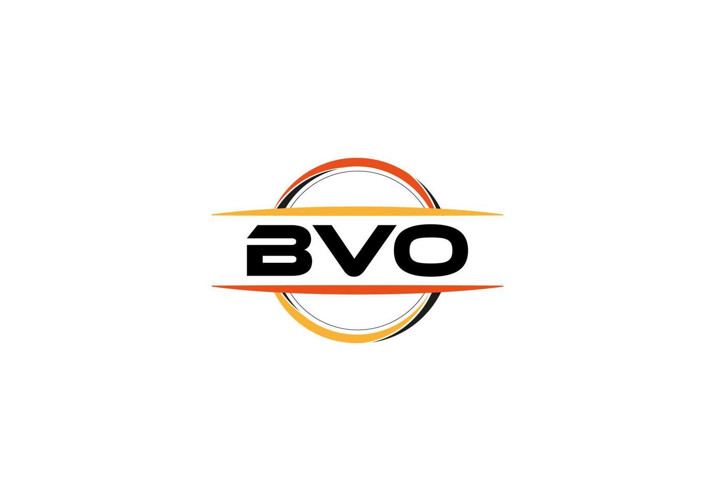 bvo lettre redevance mandala forme logo. logo d'art au pinceau bvo. logo bvo pour une entreprise, une entreprise et un usage commercial. vecteur