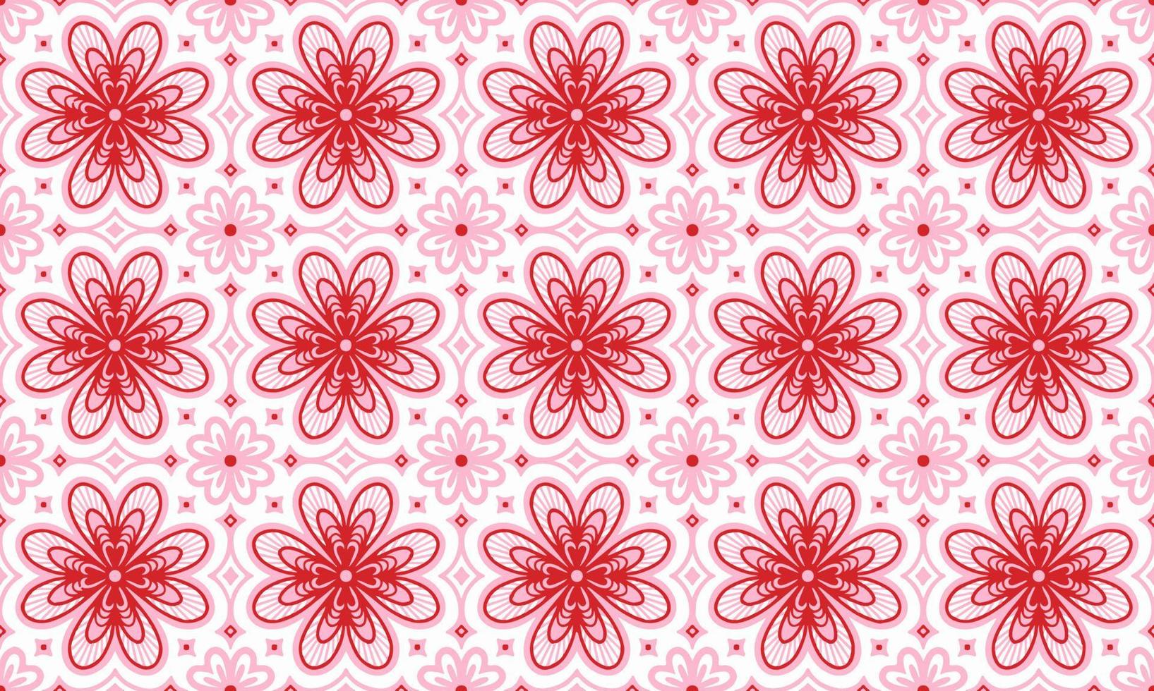 Ethnique abstrait fond mignon saint valentin amour coeur fleur rose motif géométrique tribal ikat folk oriental natif motif traditionnel conception tapis papier peint vêtements tissu emballage impression vecteur