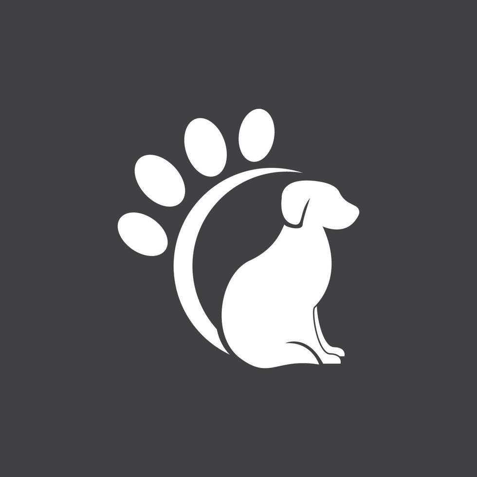 modèle de vecteur de logo silhouette animalerie