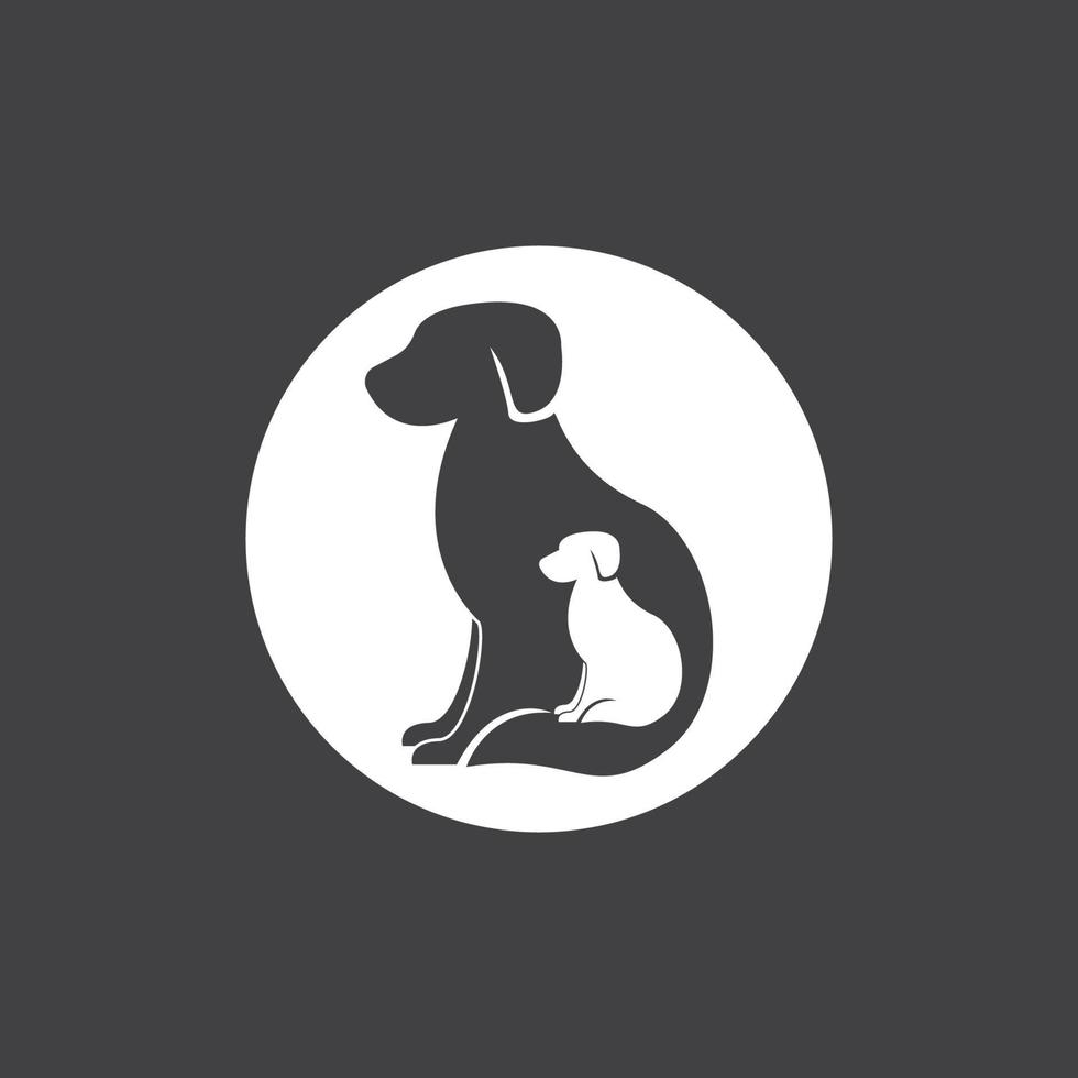 modèle de vecteur de logo silhouette animalerie