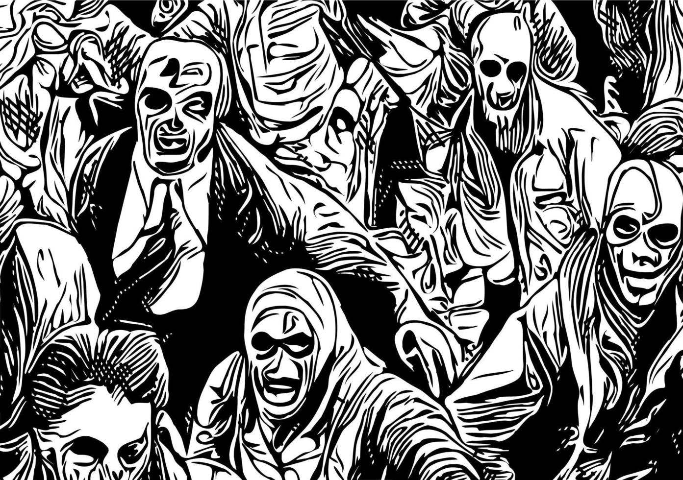 illustration vectorielle de monstre zombie vecteur