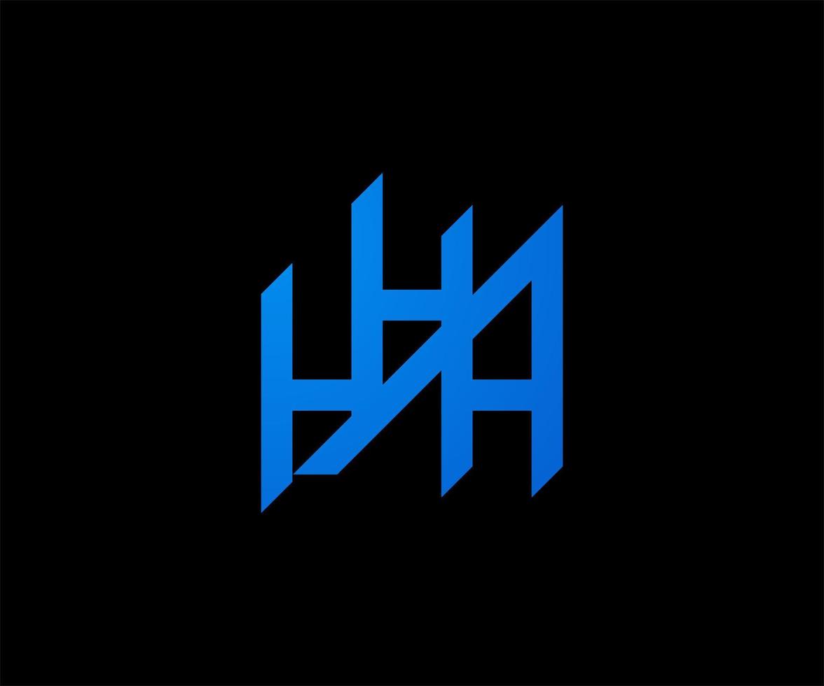 création de logo de lettre hhya. création de logo alphabet créatif moderne. hhya lettre logo modèle illustration vectorielle. logo moderne de couleur bleue vecteur