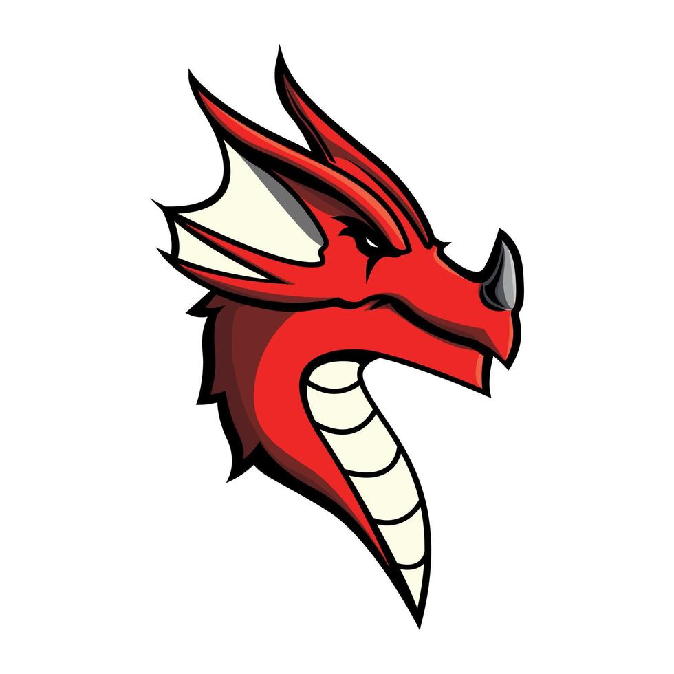 conception d'illustration vectorielle dragon rouge vecteur