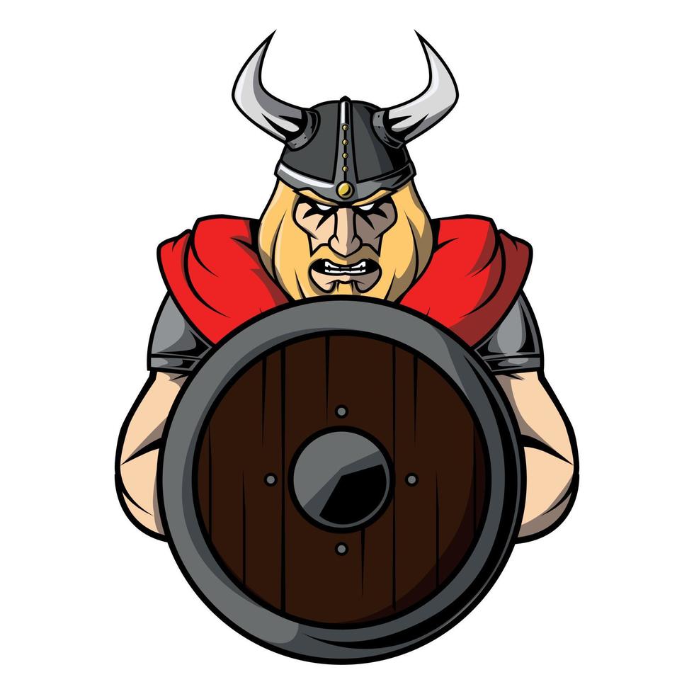 conception d'illustration de guerrier viking vecteur