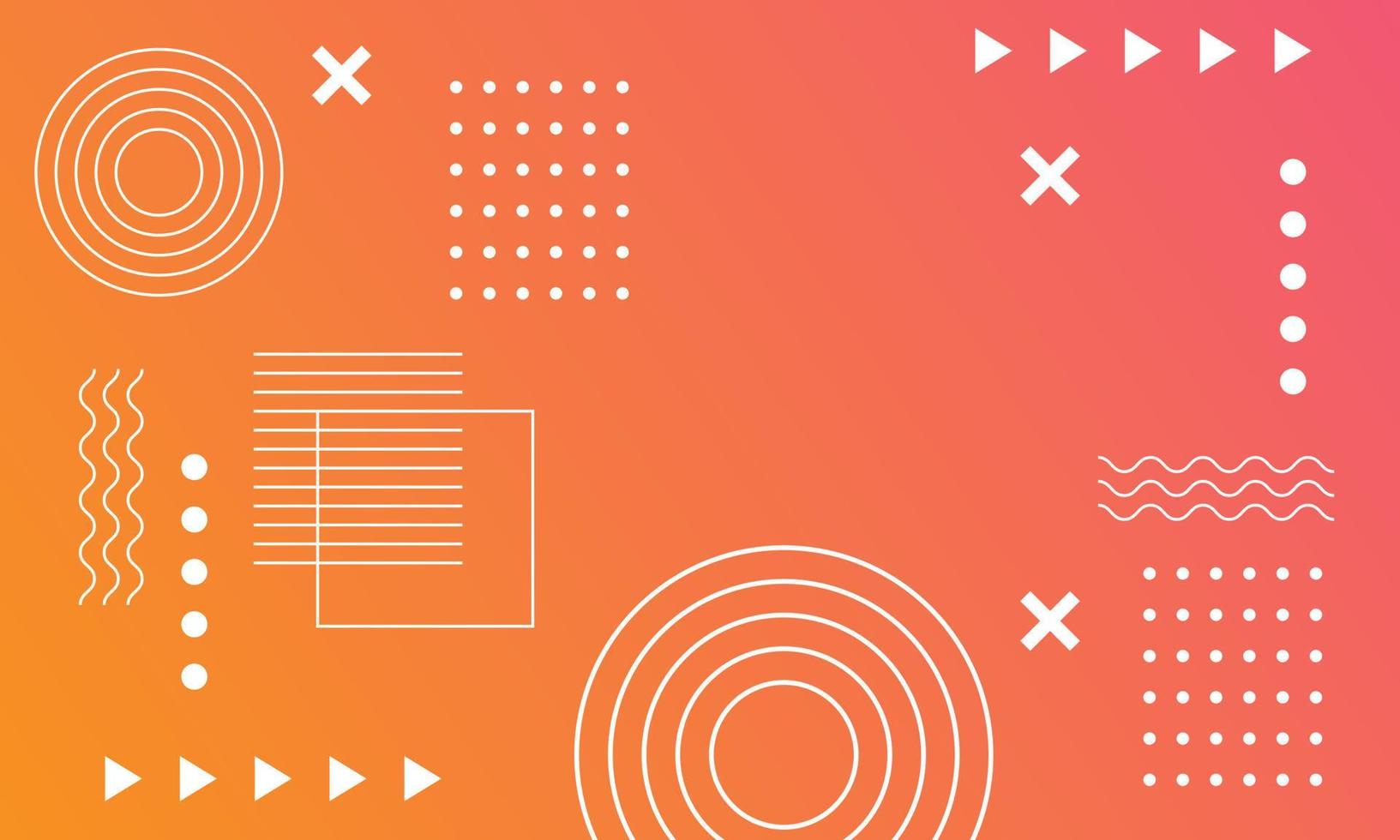conception d'arrière-plans abstraits géométriques. composition de formes géométriques simples sur fond dégradé orange. vecteur