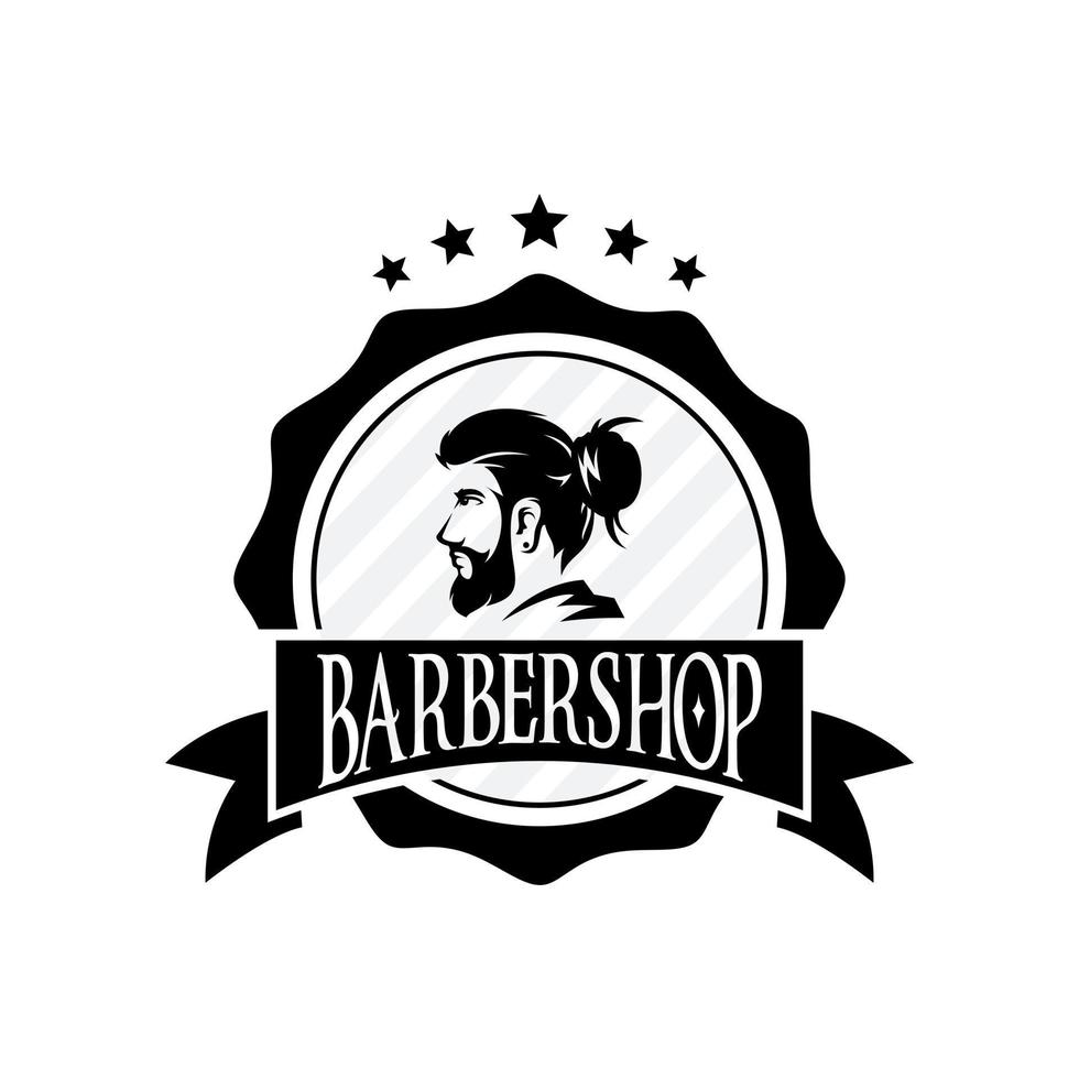 modèle vectoriel de logo de salon de coiffure v3