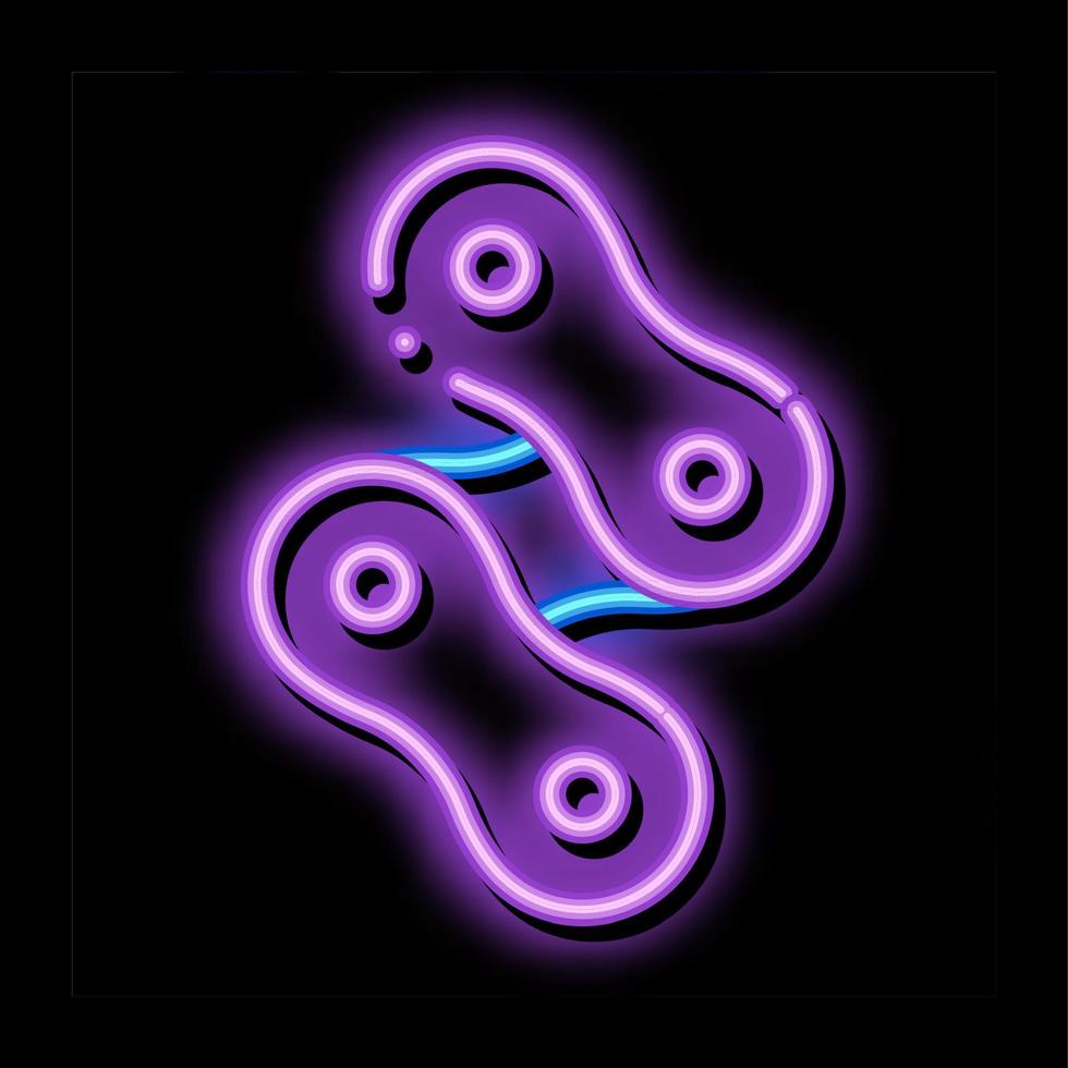 chaîne de vélo néon lueur icône illustration vecteur