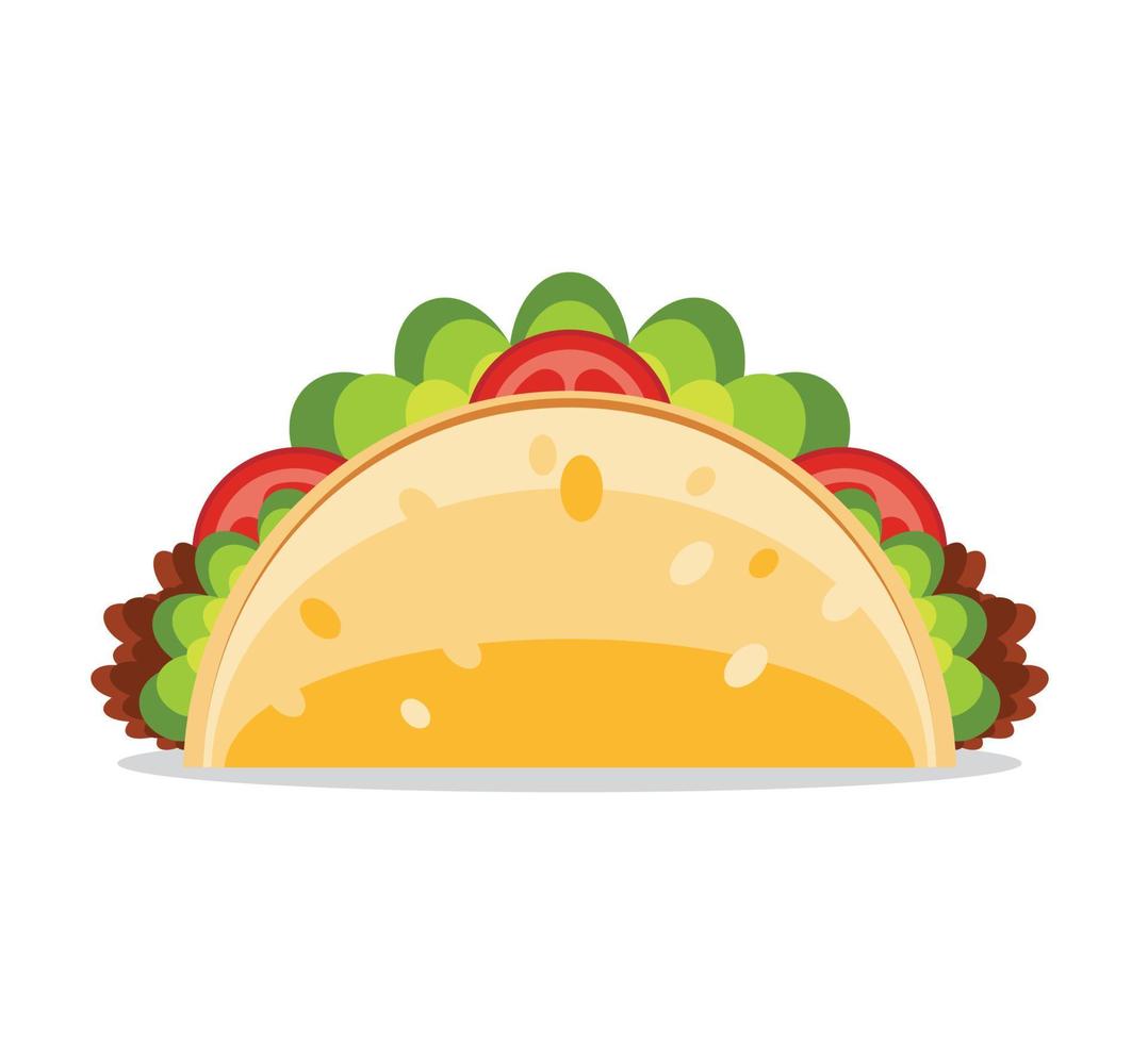 taco isolé illustration vectorielle vecteur