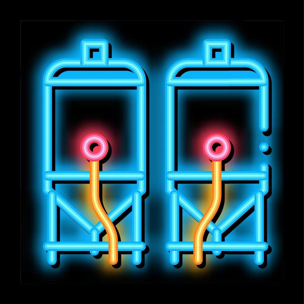 illustration d'icône de lueur au néon de barils de brassage vecteur