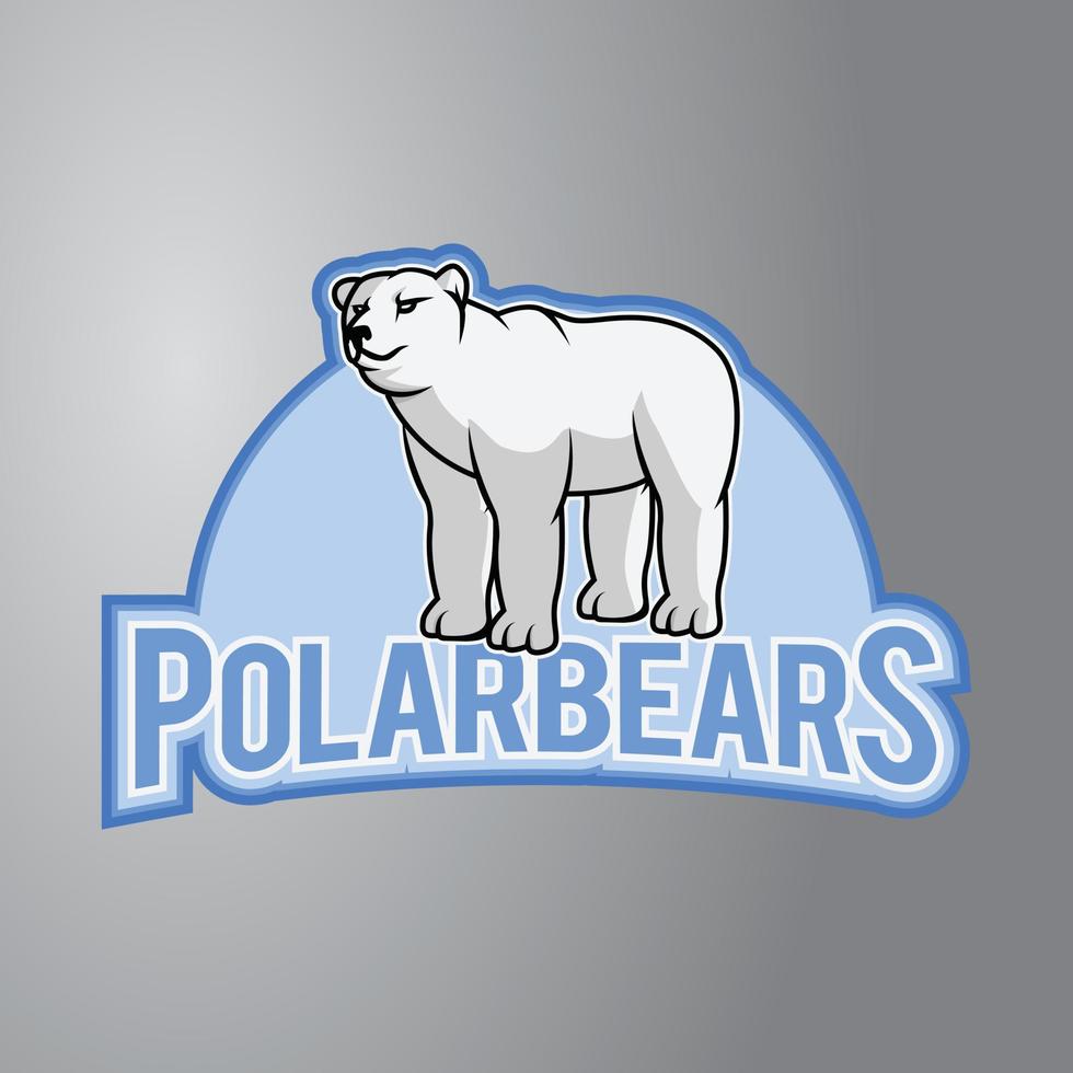 insigne de conception d'ours polaire vecteur