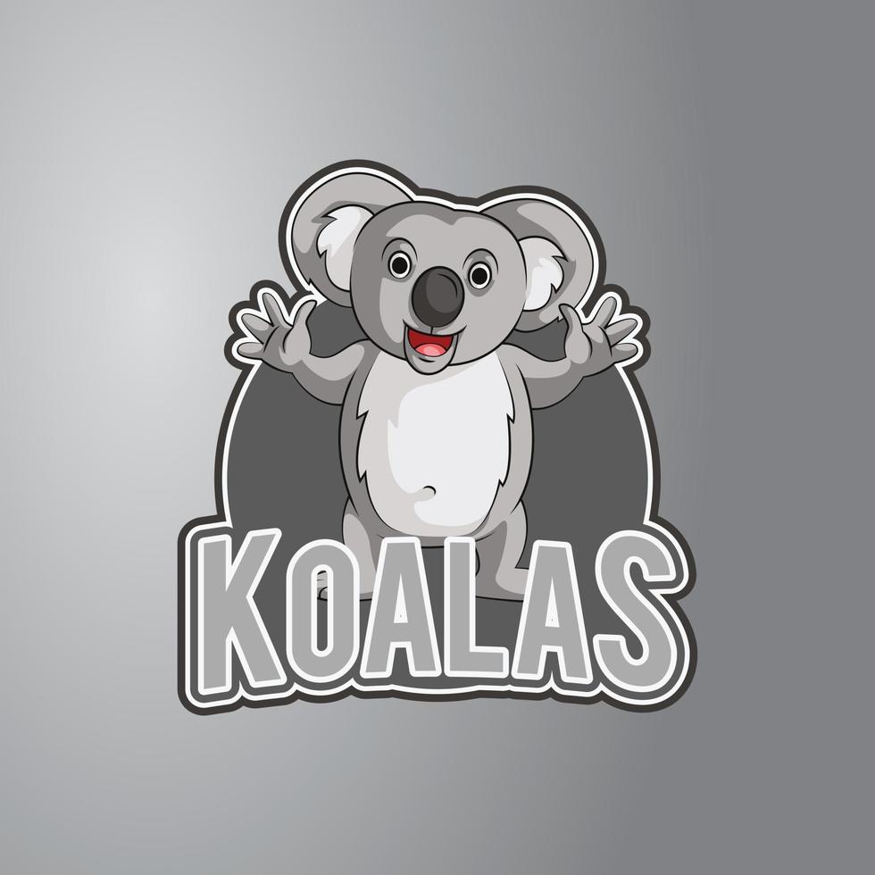 insigne de conception illustration koala vecteur
