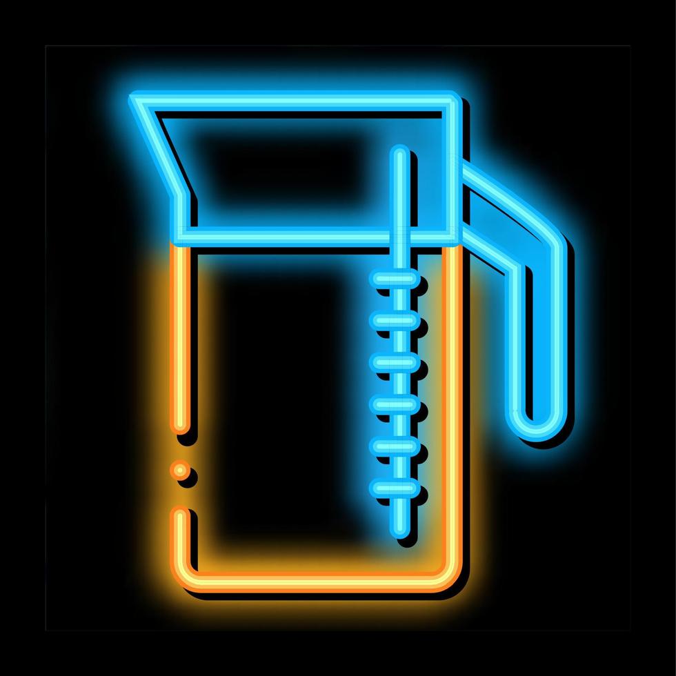 illustration d'icône de lueur au néon tasse à mesurer vecteur