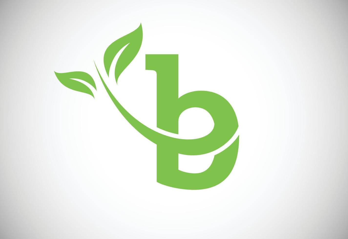 lettre initiale b et logo de la feuille. concept de logo écologique. logo vectoriel moderne pour l'entreprise écologique et l'identité de l'entreprise