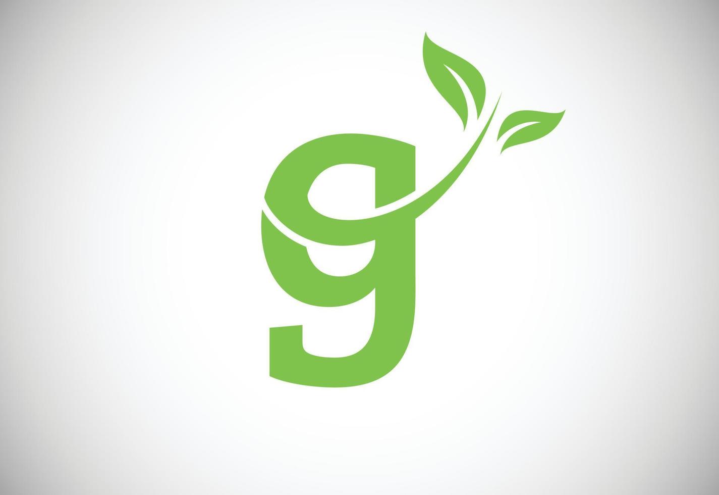 lettre initiale g et logo de la feuille. concept de logo écologique. logo vectoriel moderne pour l'entreprise écologique et l'identité de l'entreprise