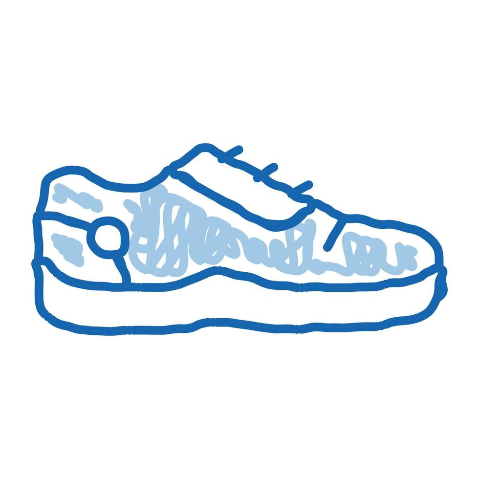 chaussures de sport spéciales doodle icône illustration dessinée à la main vecteur