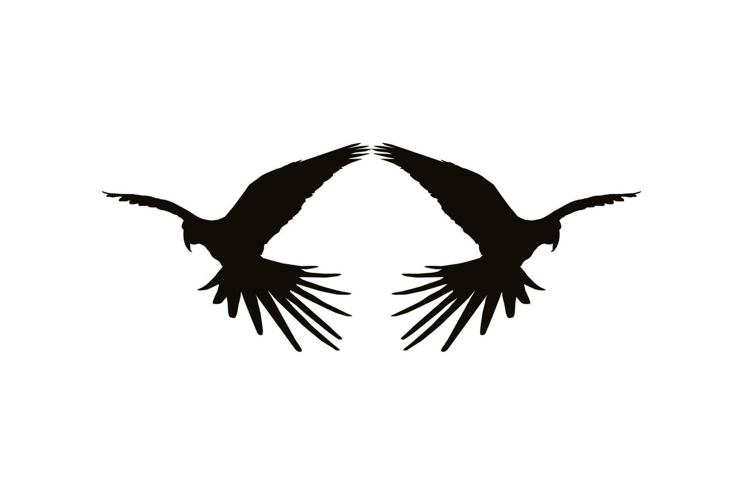 silhouette d'oiseau ara volant pour logo, pictogramme, illustration d'art, site Web ou élément de conception graphique. illustration vectorielle vecteur