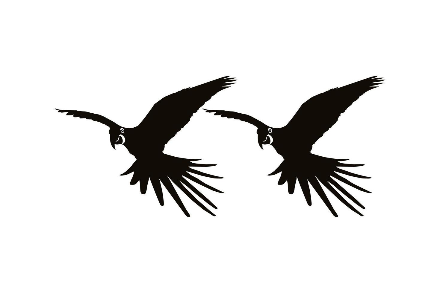 silhouette d'oiseau ara volant pour logo, pictogramme, illustration d'art, site Web ou élément de conception graphique. illustration vectorielle vecteur