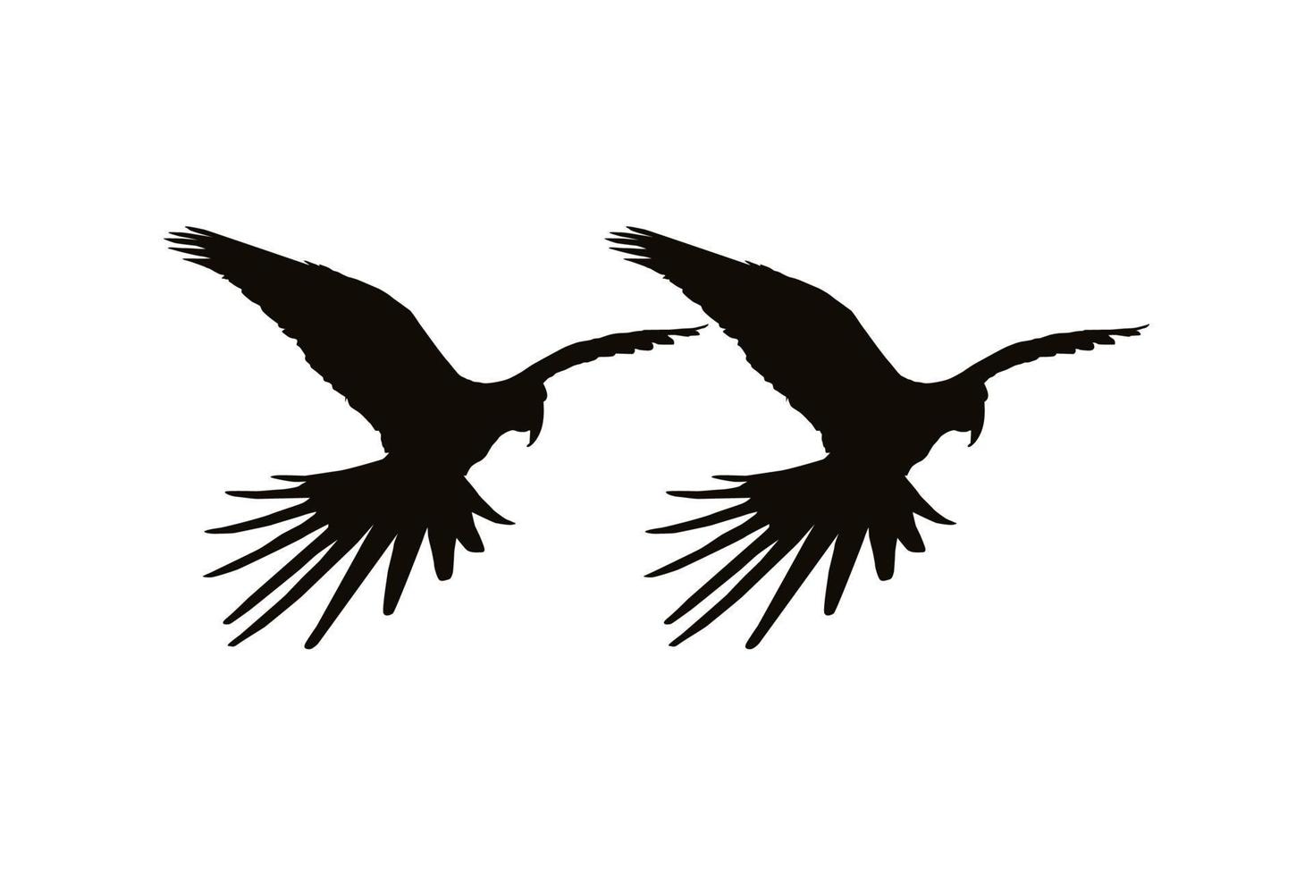 silhouette d'oiseau ara volant pour logo, pictogramme, illustration d'art, site Web ou élément de conception graphique. illustration vectorielle vecteur