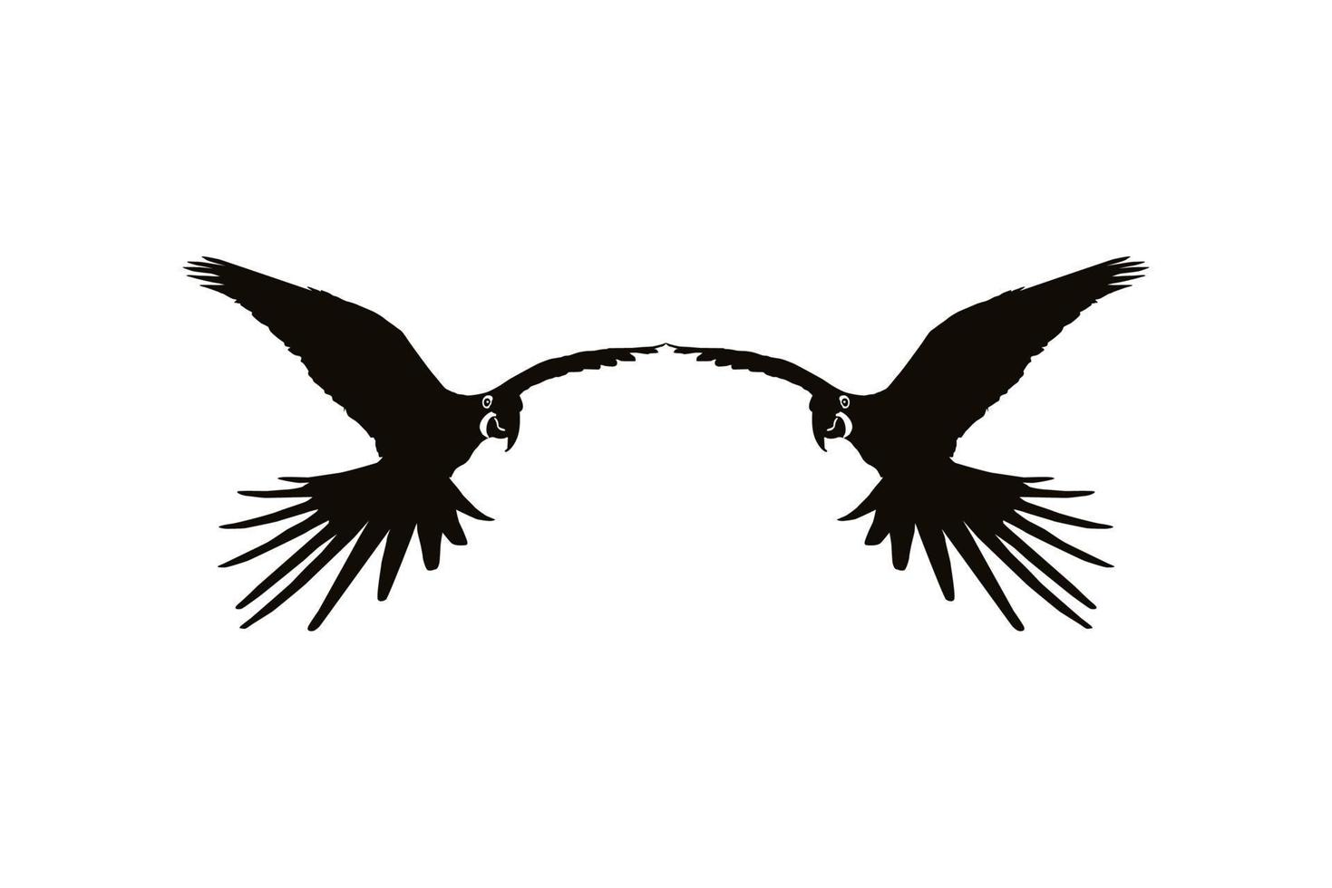 silhouette d'oiseau ara volant pour logo, pictogramme, illustration d'art, site Web ou élément de conception graphique. illustration vectorielle vecteur