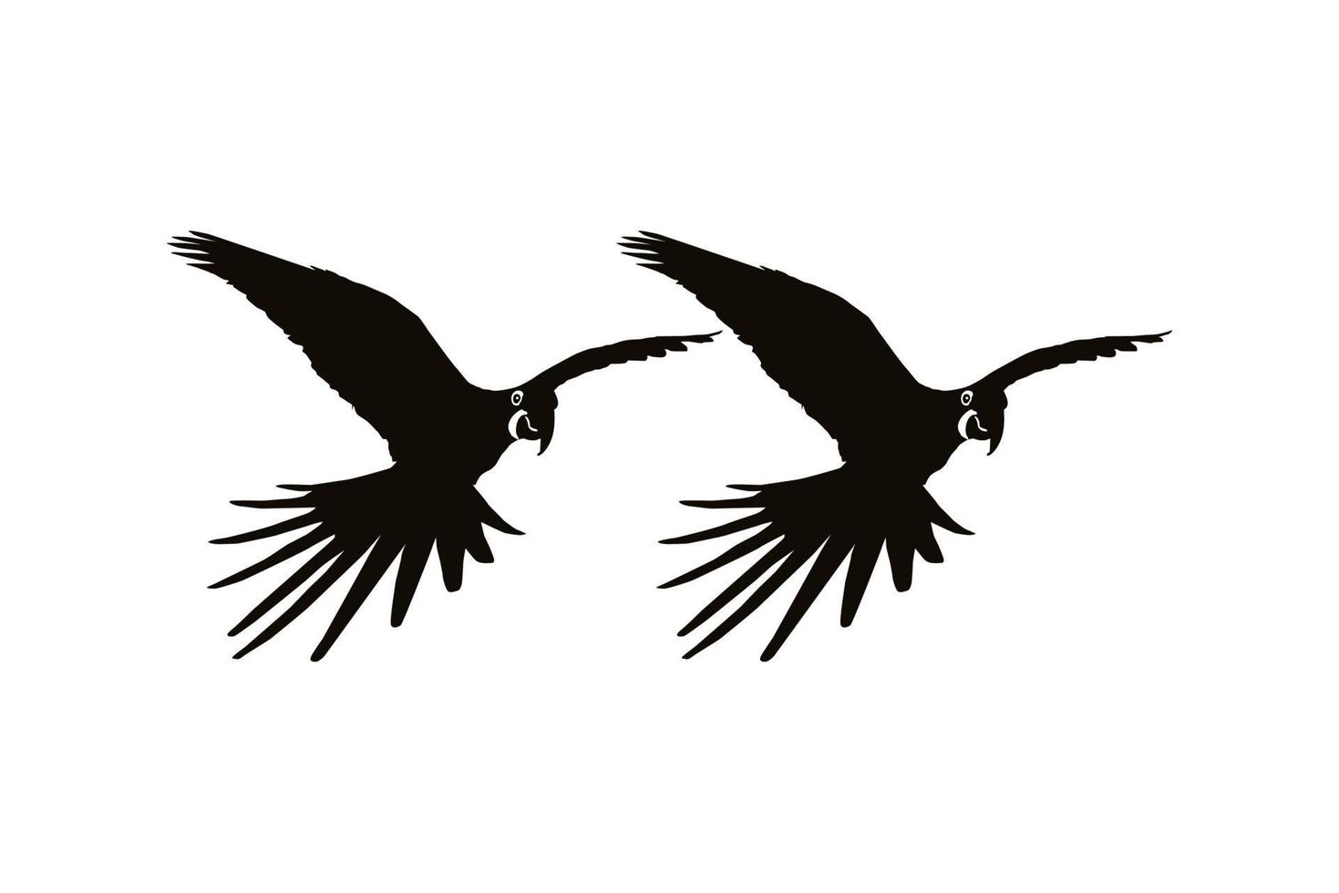silhouette d'oiseau ara volant pour logo, pictogramme, illustration d'art, site Web ou élément de conception graphique. illustration vectorielle vecteur