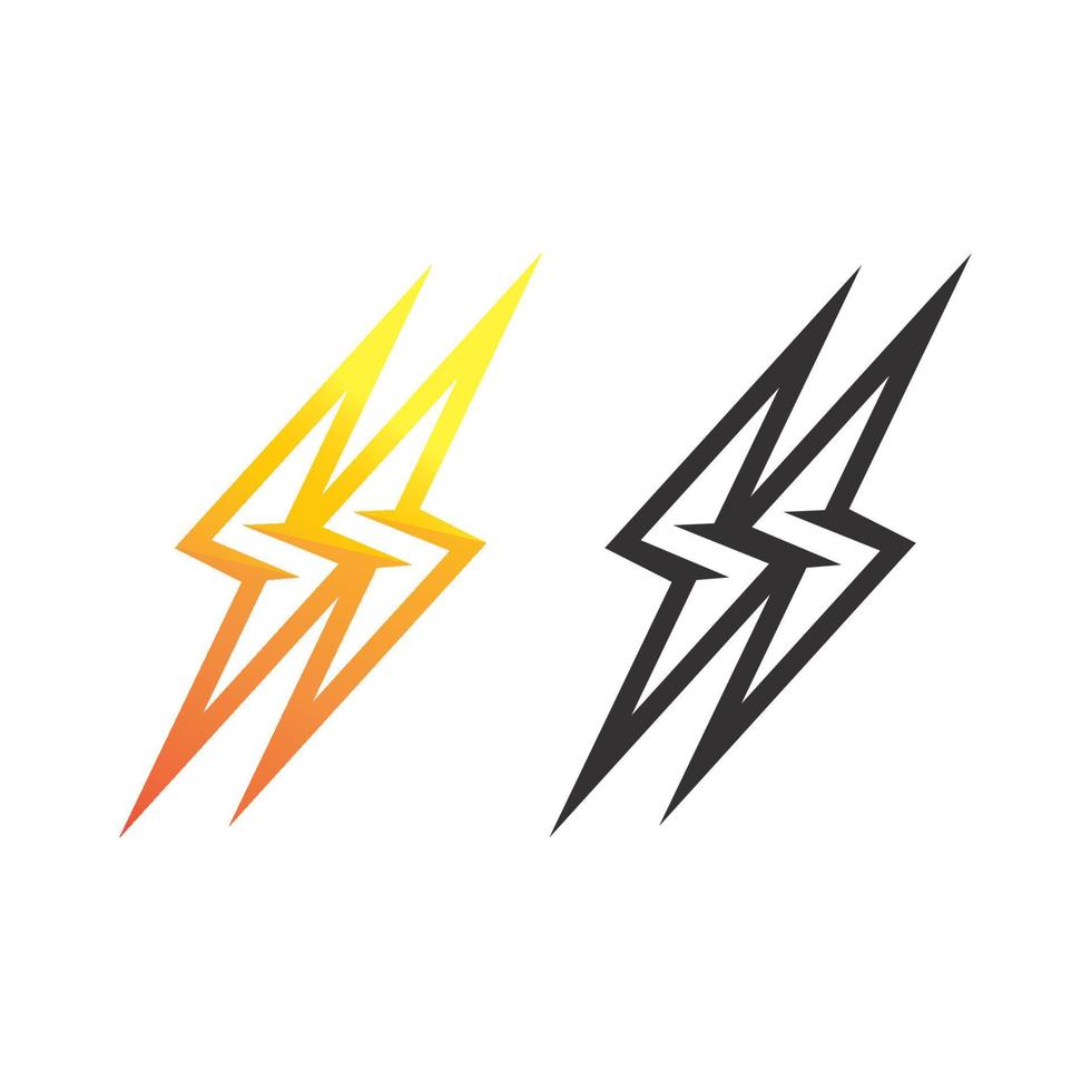 modèle de conception d'illustration de jeu d'icônes vectorielles de logo électrique flash. boulon énergie icon.electric logo flash vecteur boulon