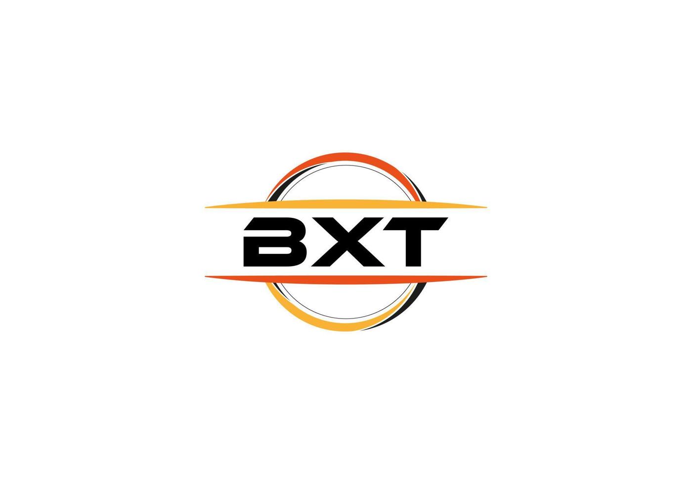 bxt lettre redevance mandala forme logo. logo d'art au pinceau bxt. logo bxt pour une entreprise, une entreprise et un usage commercial. vecteur