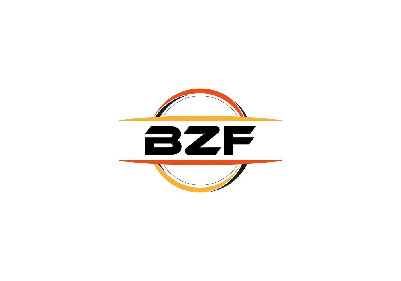 bzf lettre redevance mandala forme logo. logo d'art de brosse bzf. logo bzf pour une entreprise, une entreprise et un usage commercial. vecteur