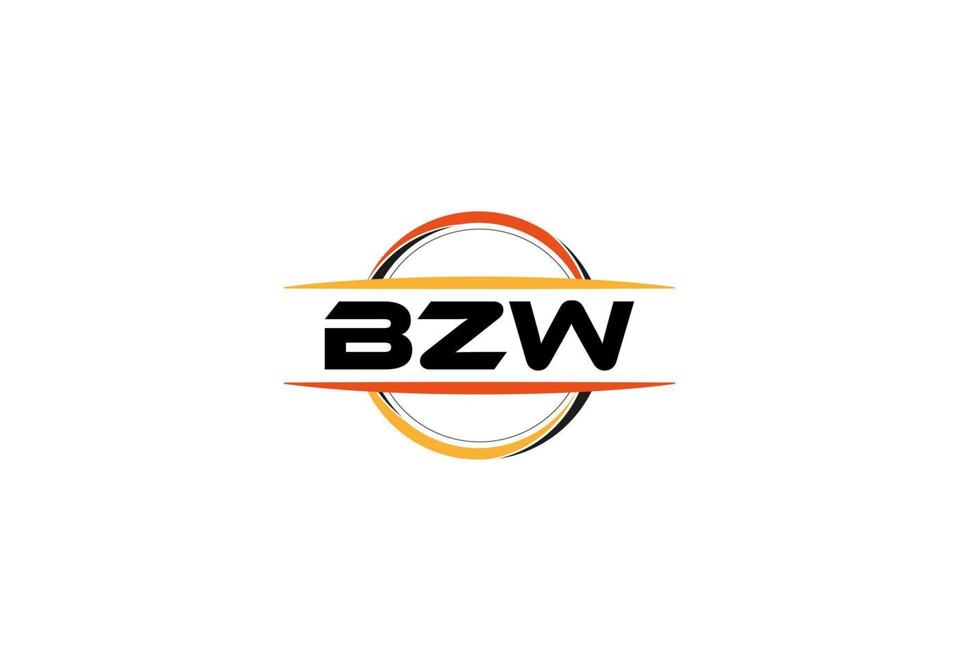 bzw lettre redevance mandala forme logo. logo d'art de brosse bzw. logo bzw pour une entreprise, une entreprise et un usage commercial. vecteur