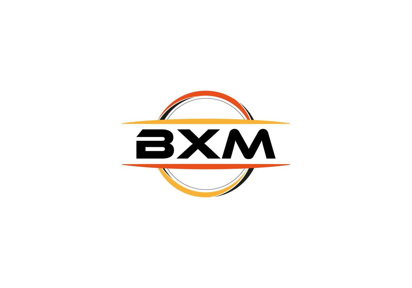 bxm lettre redevance mandala forme logo. logo d'art de brosse bxm. logo bxm pour une entreprise, une entreprise et un usage commercial. vecteur