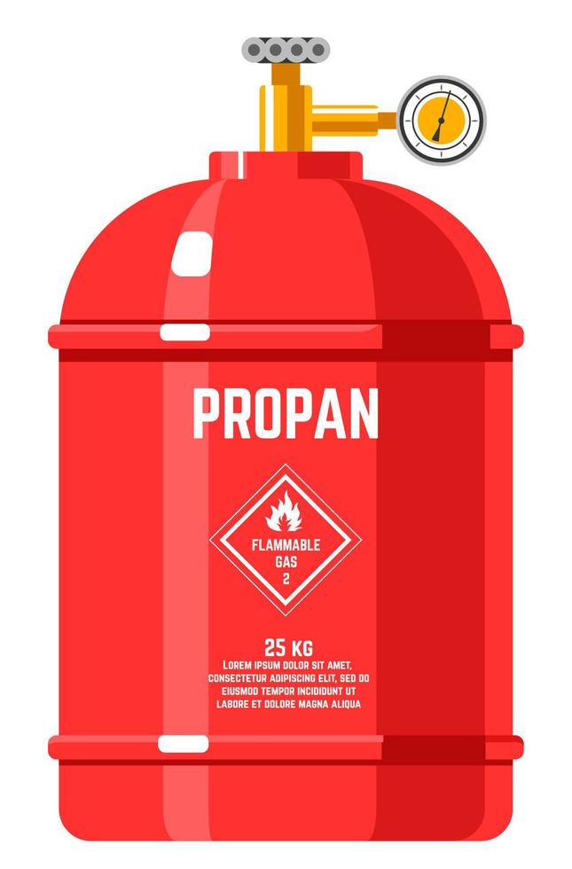 propane énergie inflammable dans le réservoir avec pression vecteur